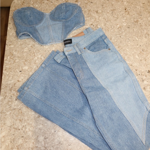 RETROFETE Enzo denim top and Rafael patchwork jeans - Picture 4 of 5